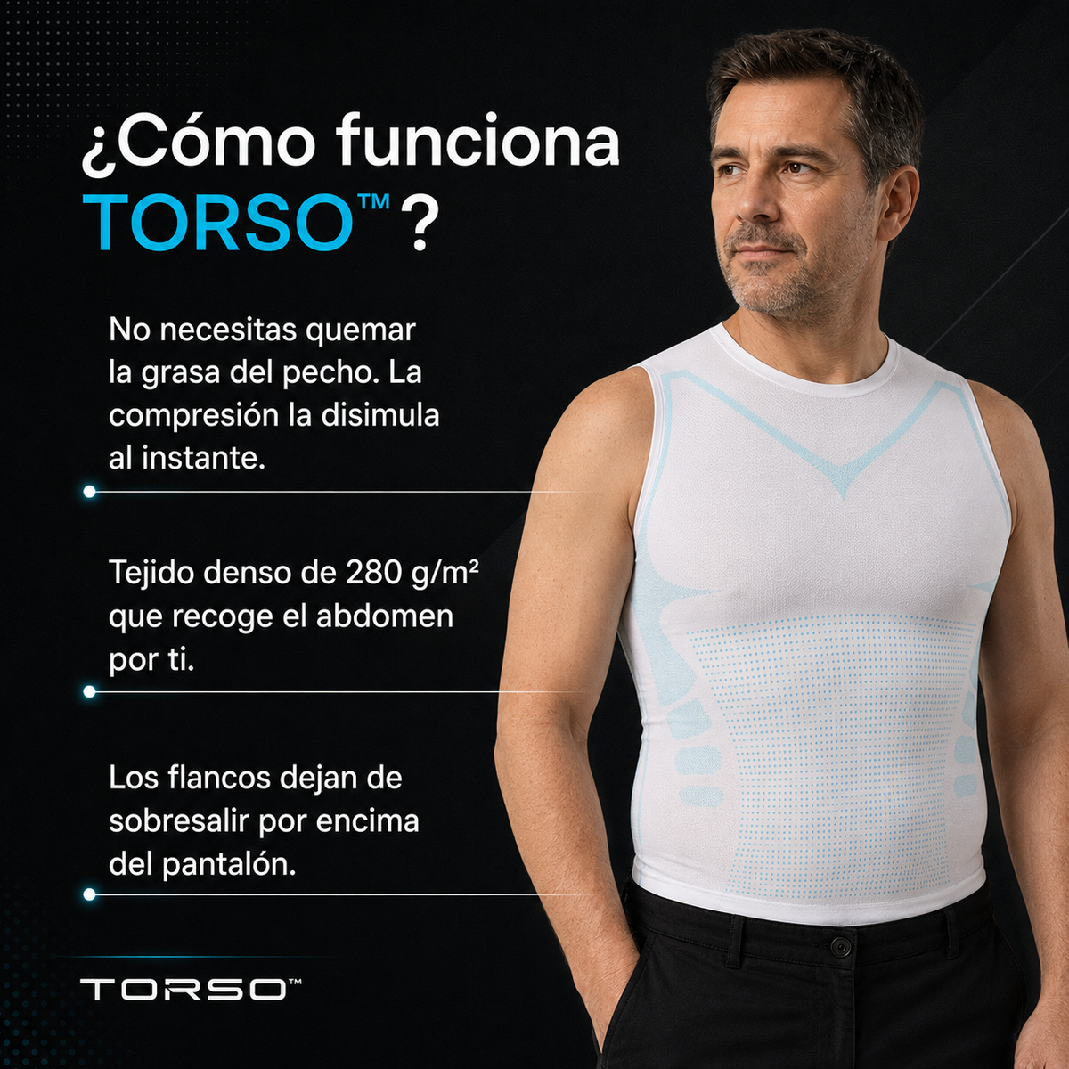 TORSO™ V1 | APLASTA TU BARRIGA. ENDEREZA TU ESPALDA. RECUPERA EL CONTROL DE TU CUERPO.