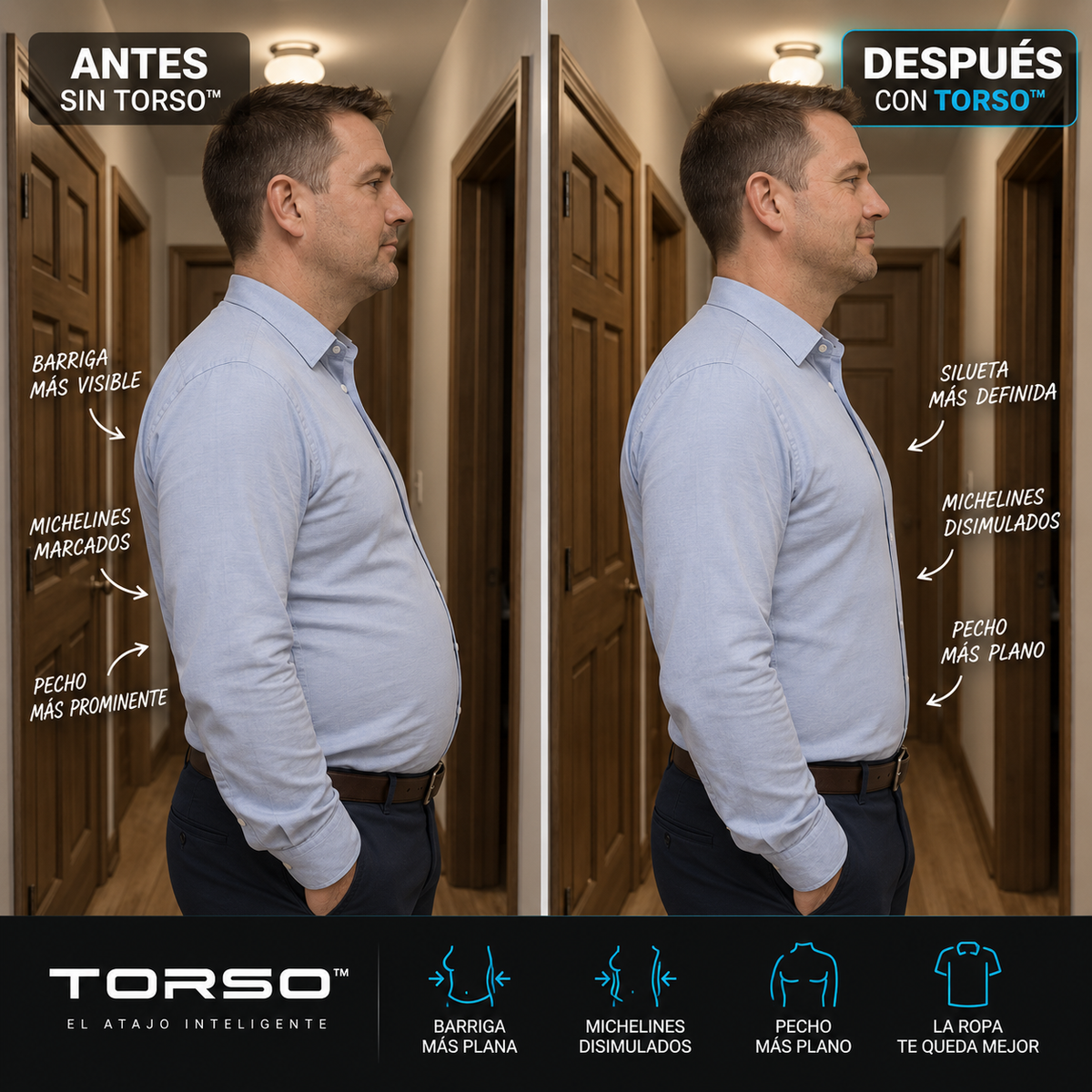 TORSO™ V1 | APLASTA TU BARRIGA. ENDEREZA TU ESPALDA. RECUPERA EL CONTROL DE TU CUERPO.