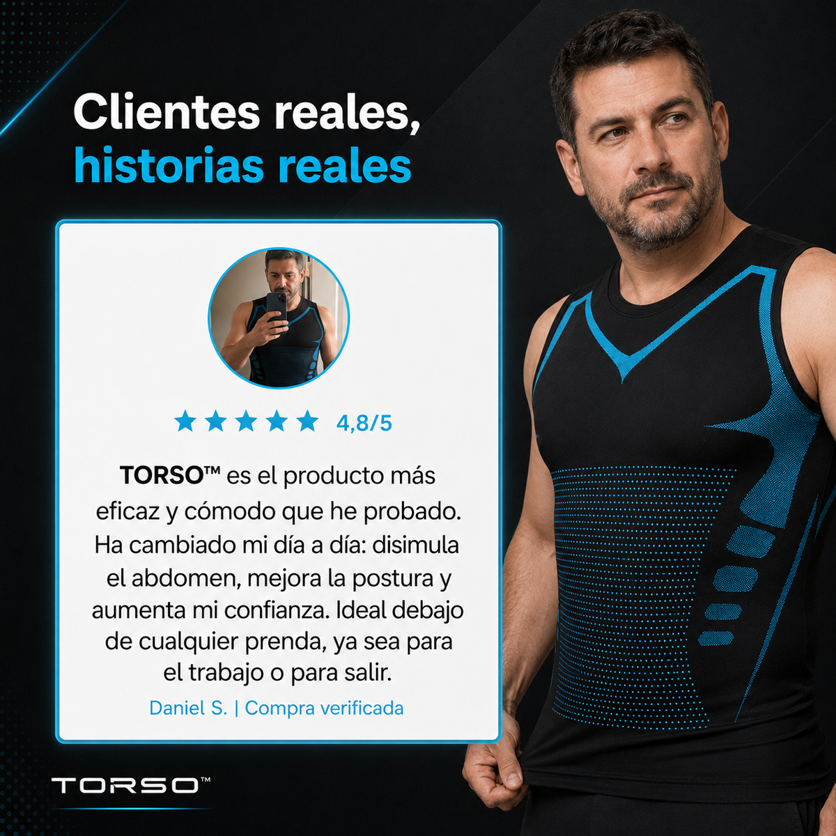 TORSO™ V1 | APLASTA TU BARRIGA. ENDEREZA TU ESPALDA. RECUPERA EL CONTROL DE TU CUERPO.