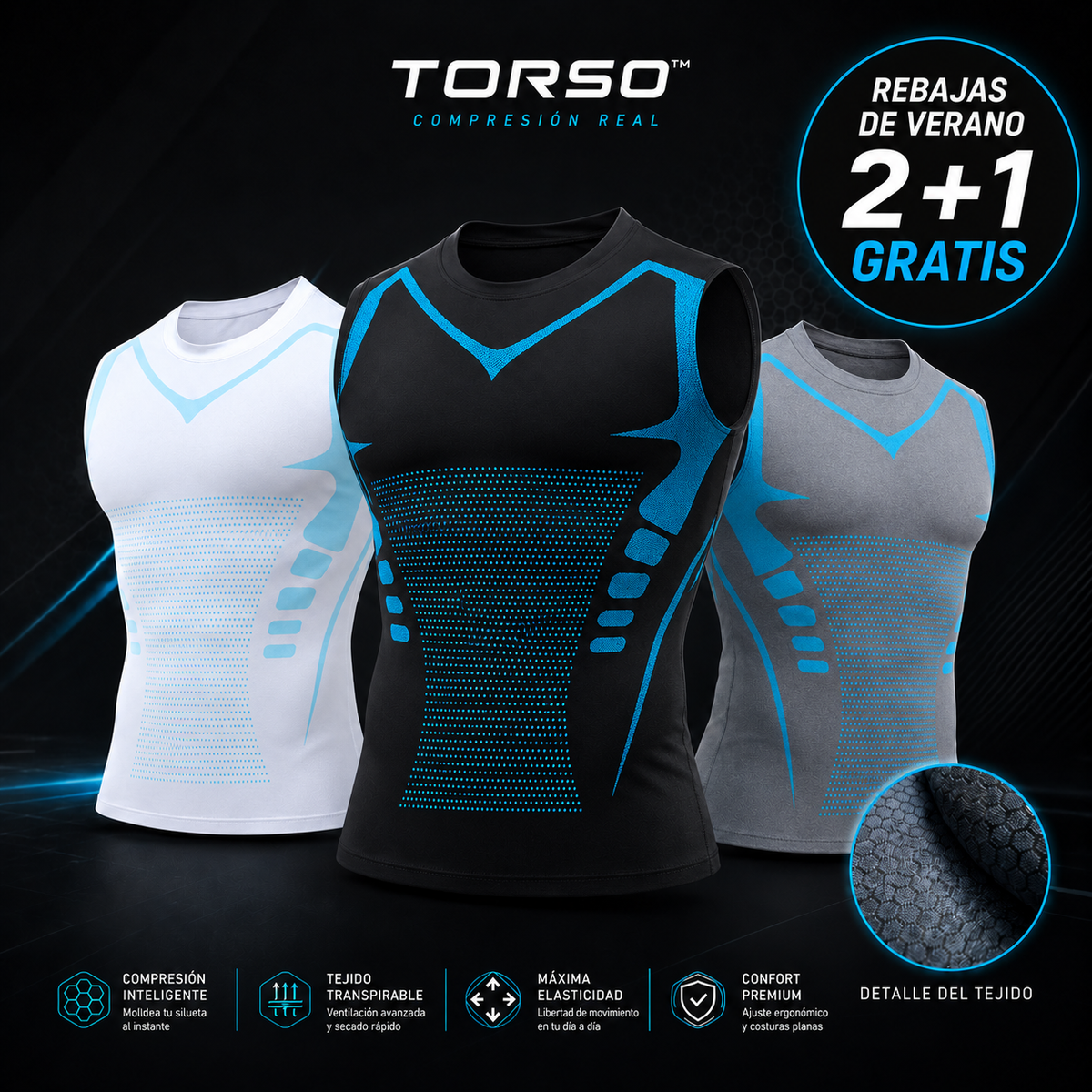 TORSO™ V1 | APLASTA TU BARRIGA. ENDEREZA TU ESPALDA. RECUPERA EL CONTROL DE TU CUERPO.